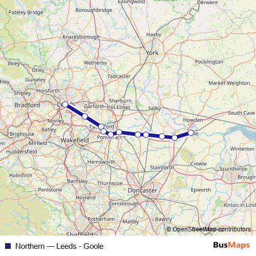 Northern rail Line Map