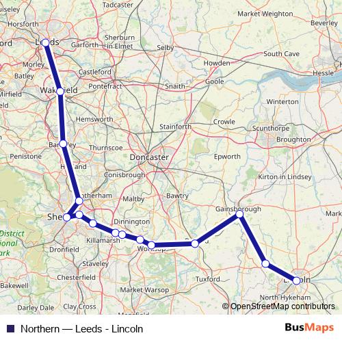 Northern rail Line Map