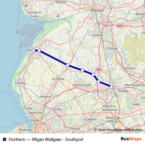 Northern rail Line Map