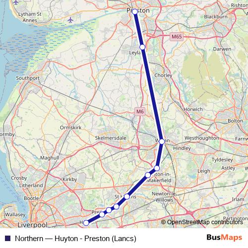 Northern rail Line Map