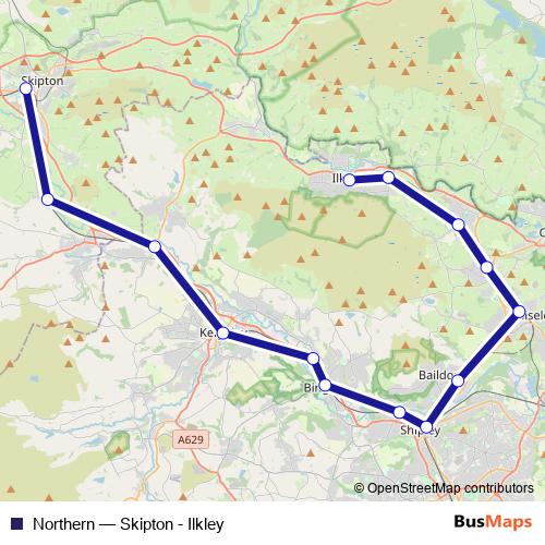 Northern rail Line Map