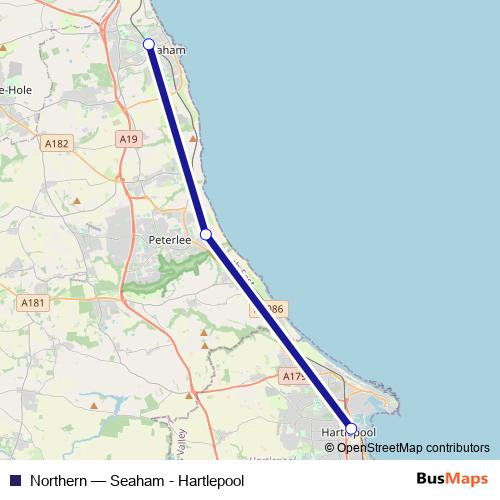 Northern rail Line Map