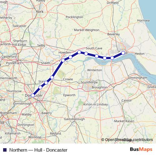 Northern rail Line Map