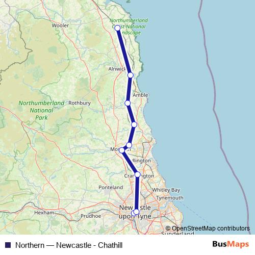 Northern rail Line Map