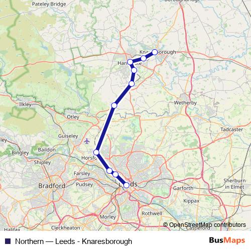 Northern rail Line Map