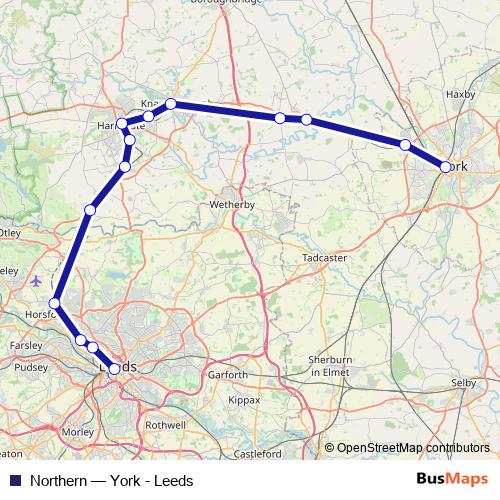 Northern rail Line Map