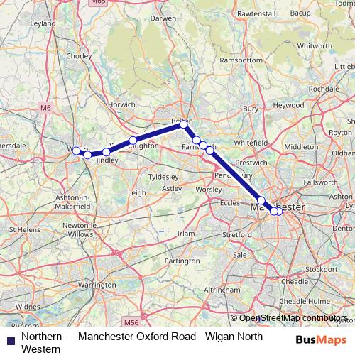 Northern rail Line Map