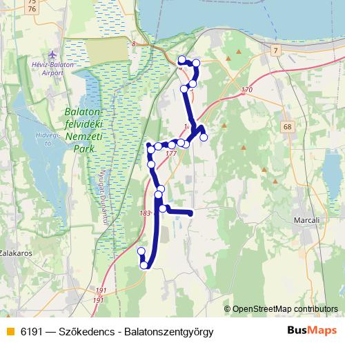 6191 bus Line Map