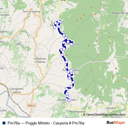 Pm76a bus Line Map