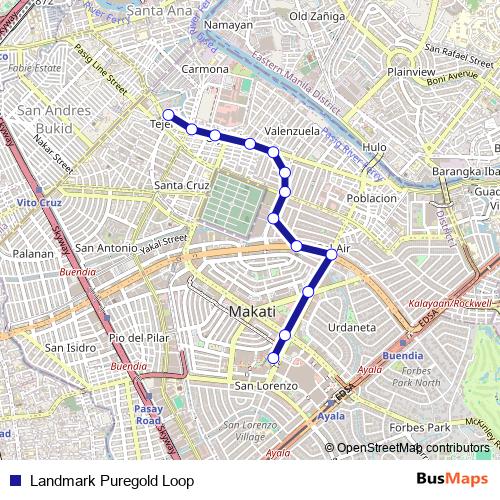 Landmark Puregold Loop bus Line Map