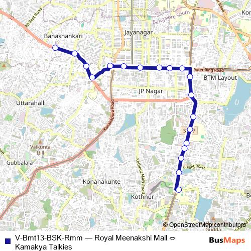 V-Bmt13-BSK-Rmm bus Line Map