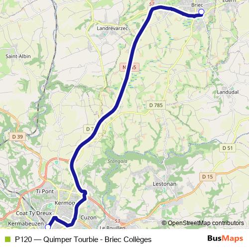 P120 bus Line Map