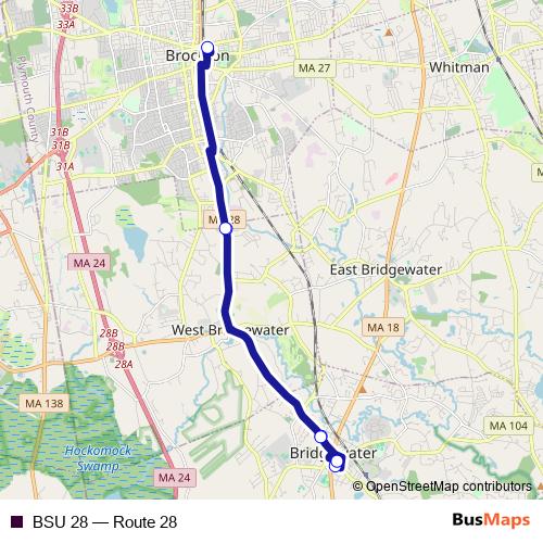 BSU 28 bus Line Map