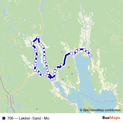 706 bus Line Map
