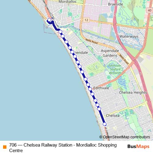 706 bus Line Map