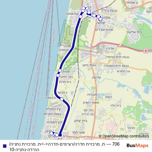 706 bus Line Map