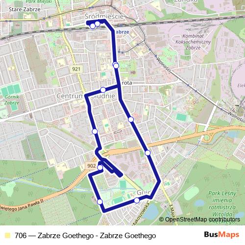 706 bus Line Map