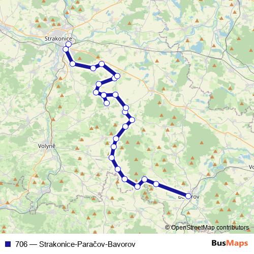 706 bus Line Map