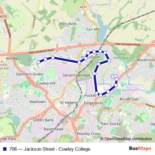 706 bus Line Map