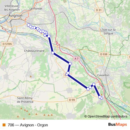706 bus Line Map