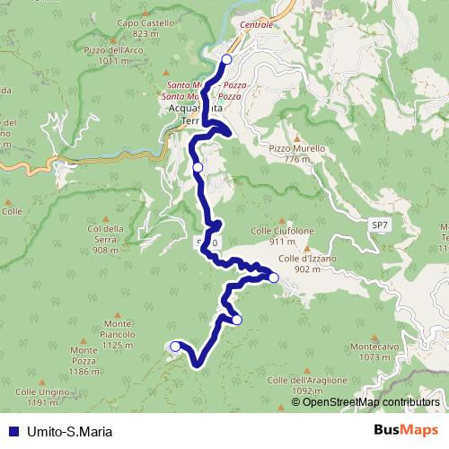 Umito-S.Maria bus Line Map
