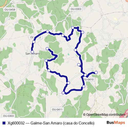 Xg600032 bus Line Map