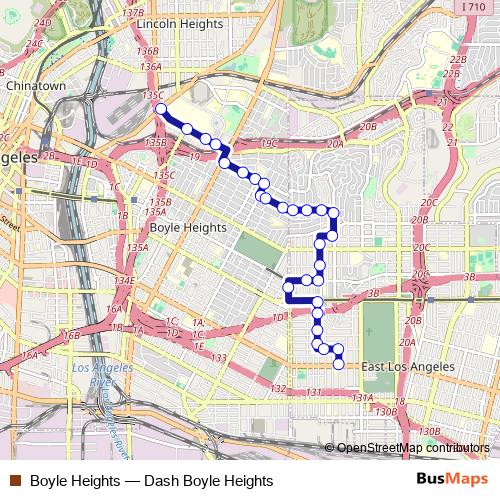 Boyle Heights bus Line Map