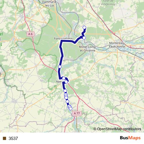 3537 bus Line Map