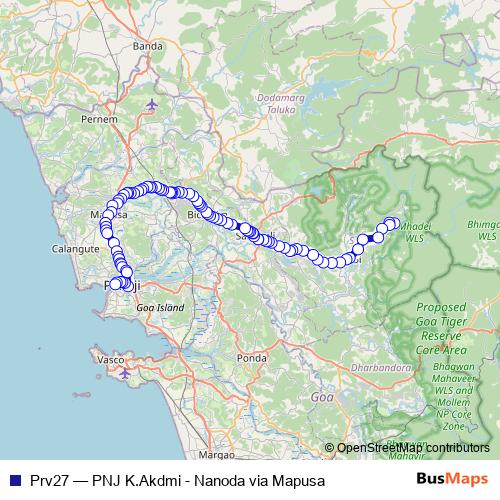 Prv27 bus Line Map