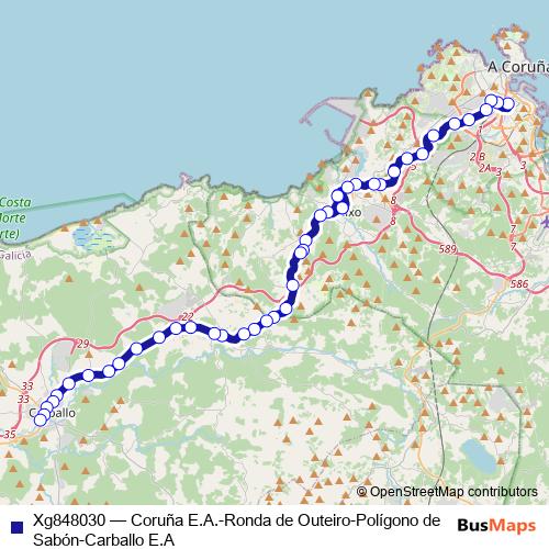 Xg848030 bus Line Map