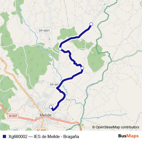 Xg660002 bus Line Map