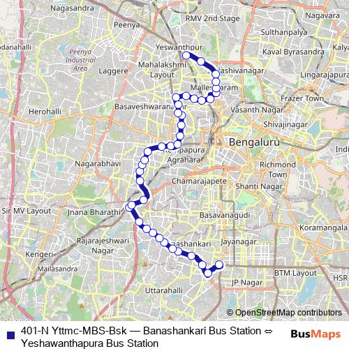 401-N Yttmc-MBS-Bsk bus Line Map