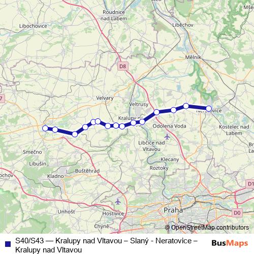 S40/S43 rail Line Map