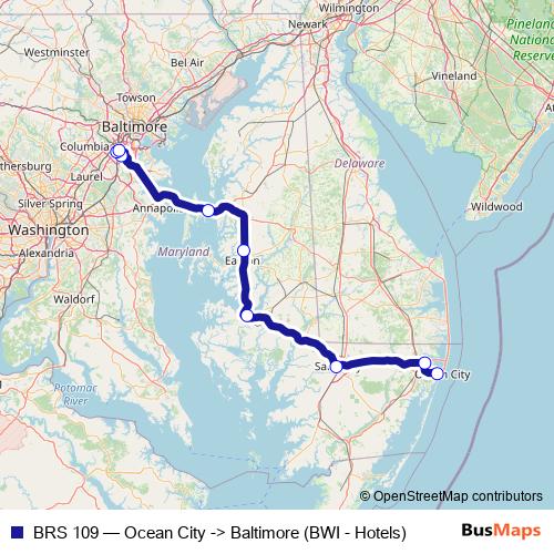 BRS 109 bus Line Map