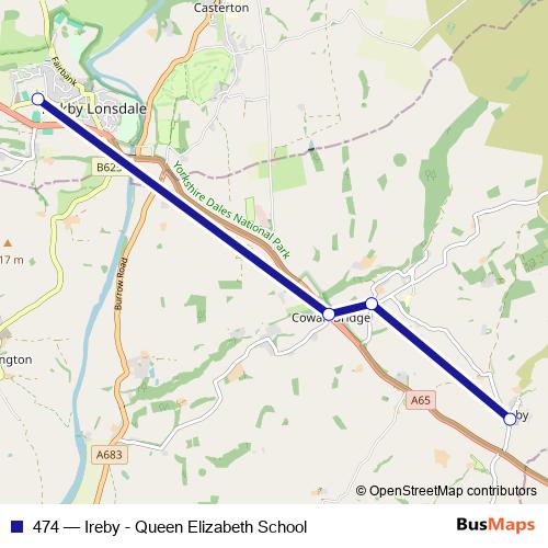 474 bus Line Map