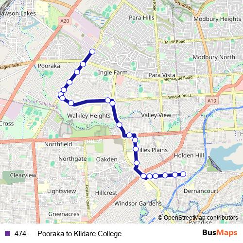 474 bus Line Map