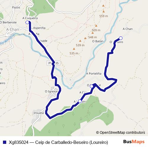 Xg835024 bus Line Map
