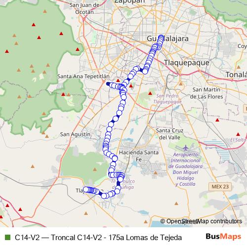 C14-V2 bus Line Map