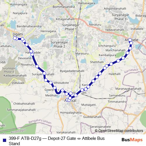 399-F ATB-D27g bus Line Map