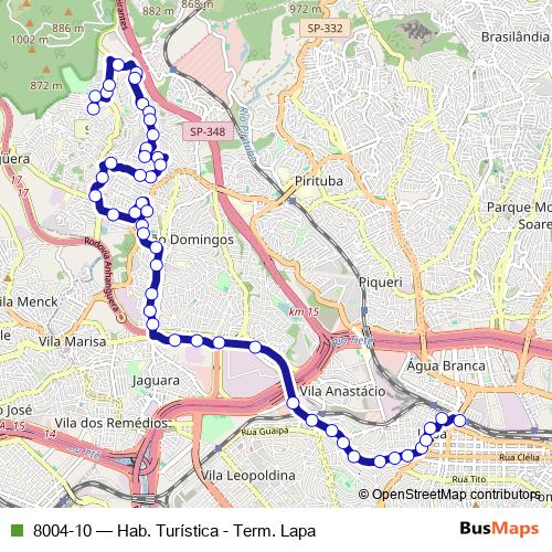 8004-10 bus Line Map