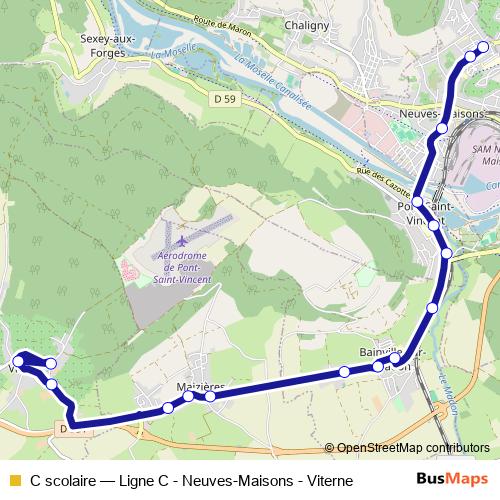 C scolaire bus Line Map