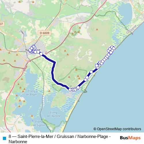 8 bus Line Map