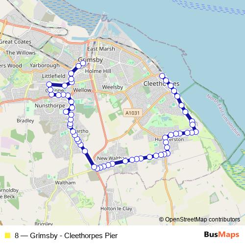 8 bus Line Map