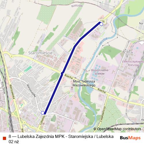 8 bus Line Map