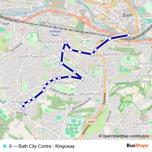 8 bus Line Map