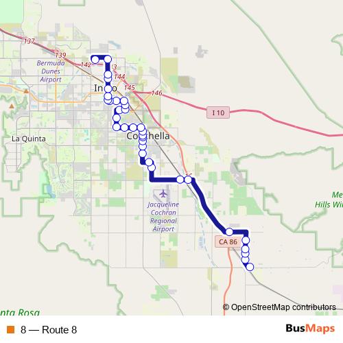 8 bus Line Map