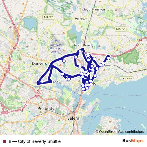 8 bus Line Map