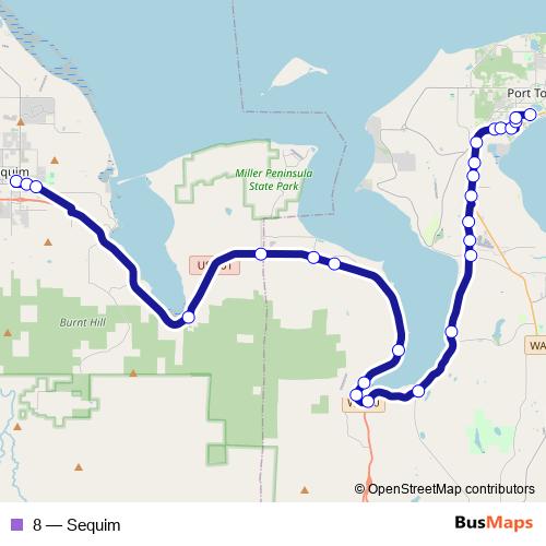 8 bus Line Map