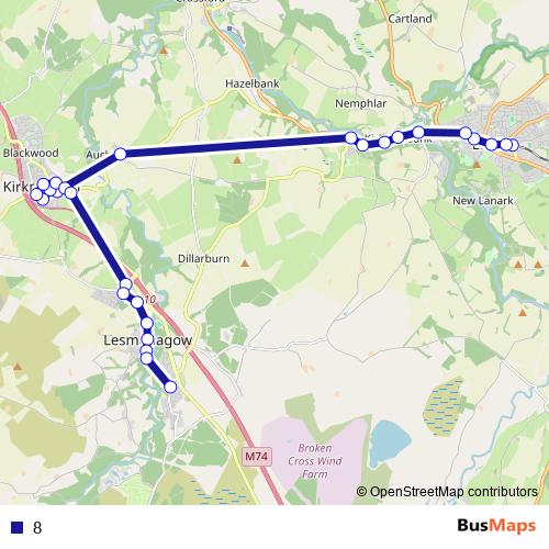 8 bus Line Map