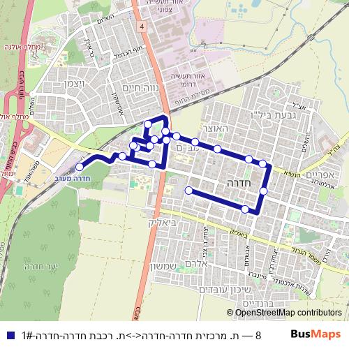 8 bus Line Map